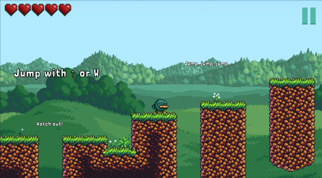 VoucLand Screenshot - Jumping platforms